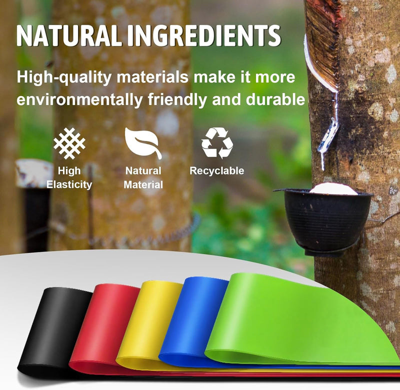 5 Pcs Resistance Bands Exercise Bands Resistance Bands Set Workout Bands Leg Yoga Bands - NuSea