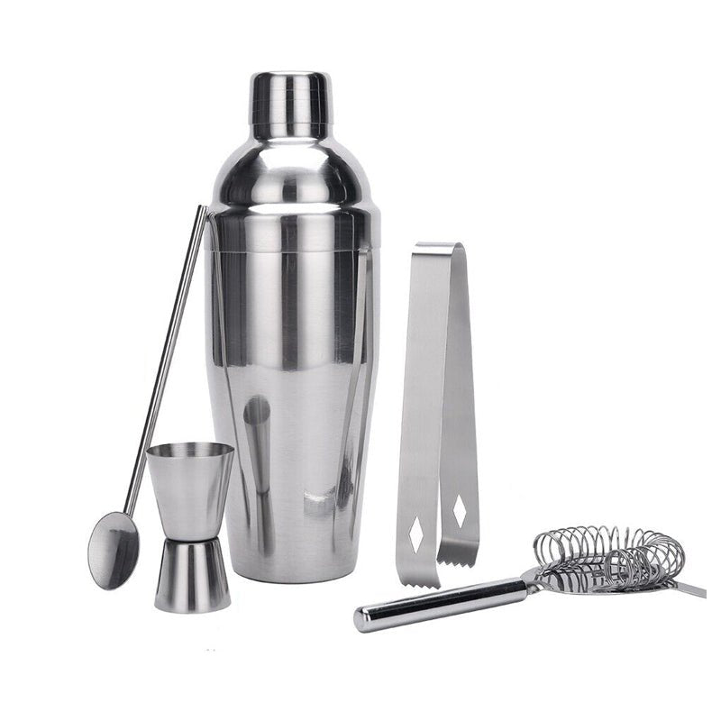 5 Pcs Stainless Steel Cocktail Maker Set Premium Bartending Tool Kit - NuSea