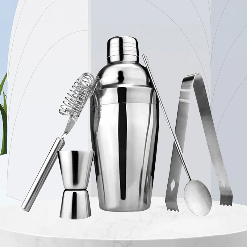 5 Pcs Stainless Steel Cocktail Maker Set Premium Bartending Tool Kit - NuSea