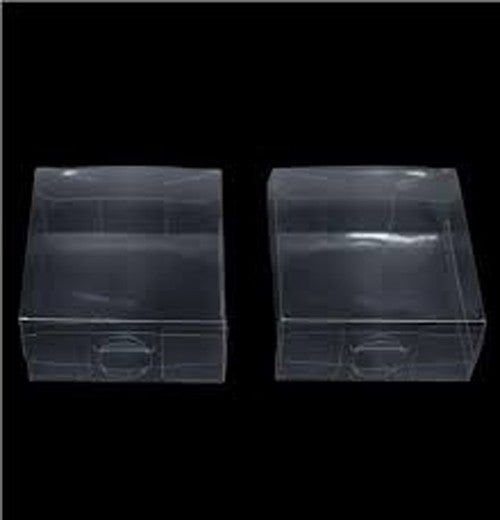 50 Pack of 15*15*4cm Clear PVC Plastic Folding Packaging Small rectangle/square Boxes for Wedding Jewelry Gift Party Favor Model Candy Chocolate Soap Box - NuSea