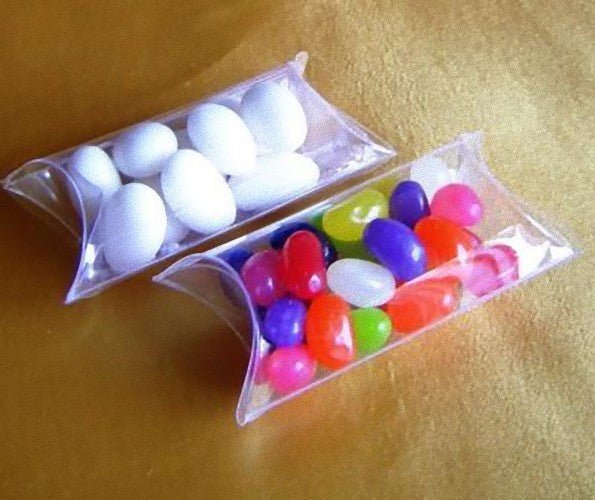 50 Pack of Pillow Rectangle Shaped Gift Box - Wedding or Product Bomboniere Jewelry Gift Party Favor Model Candy Chocolate Soap Box - NuSea