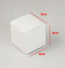 50 Pack of White 8x8x8cm Square Cube Card Gift Box - Folding Packaging Small rectangle/square Boxes for Wedding Jewelry Gift Party Favor Model Candy Chocolate Soap Box - NuSea