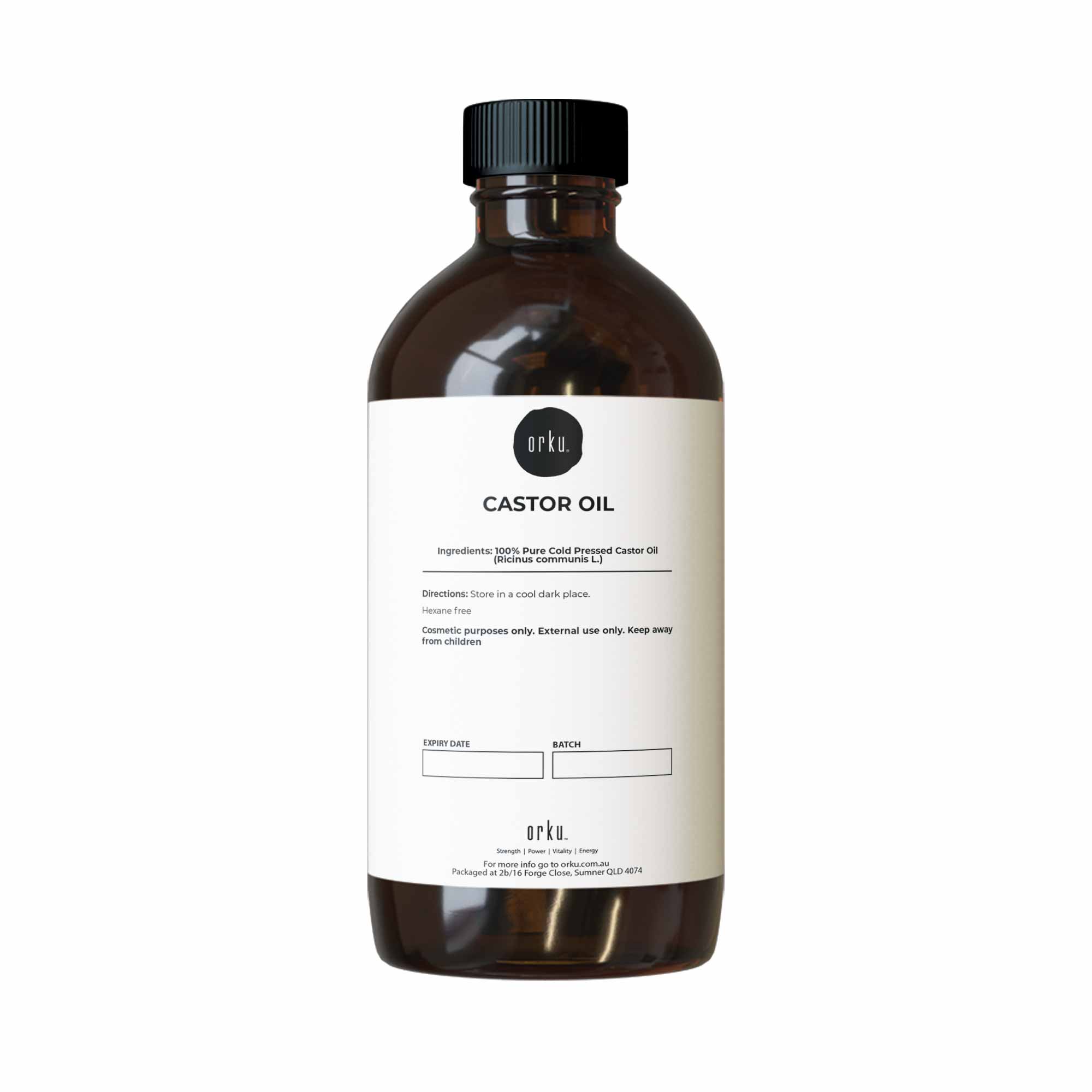 500ml Castor Oil - Hexane Free Cold Pressed Virgin Skin Hair Care - NuSea