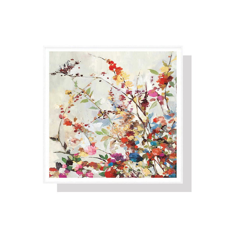 50cmx50cm Coming Spring Square Size White Frame Canvas Wall Art - NuSea