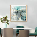 50cmx50cm Marbled Green 2 Sets Gold Frame Canvas Wall Art - NuSea