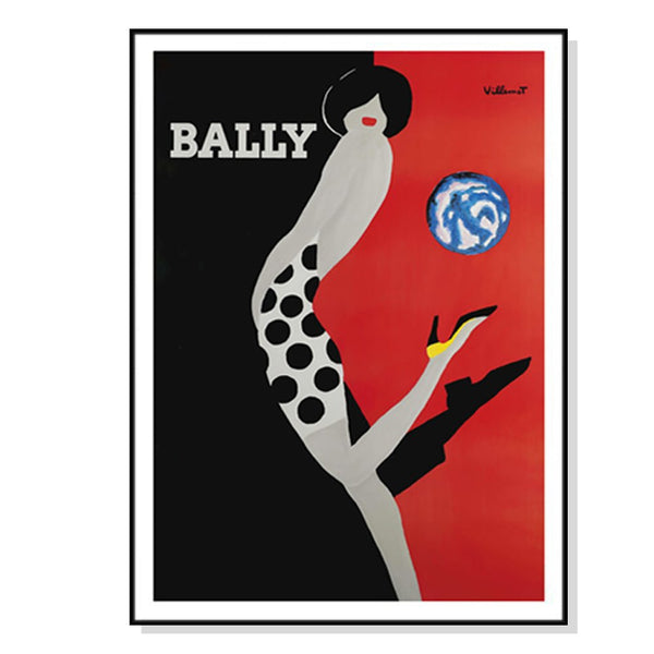 50cmx70cm Fashion Bally Black Frame Canvas Wall Art - NuSea