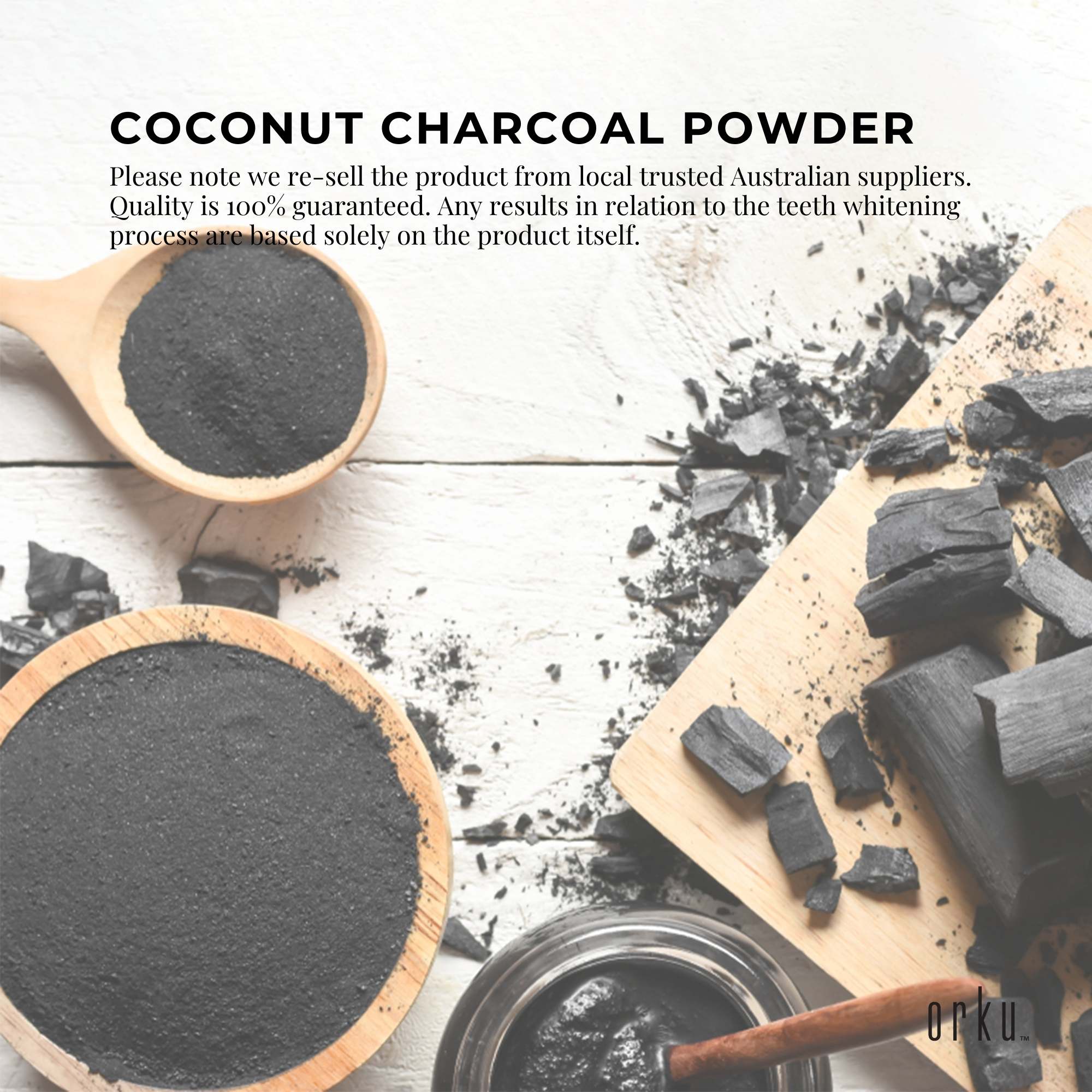 50g Activated Carbon Powder - Coconut Charcoal - Teeth Whitening + Skin - NuSea