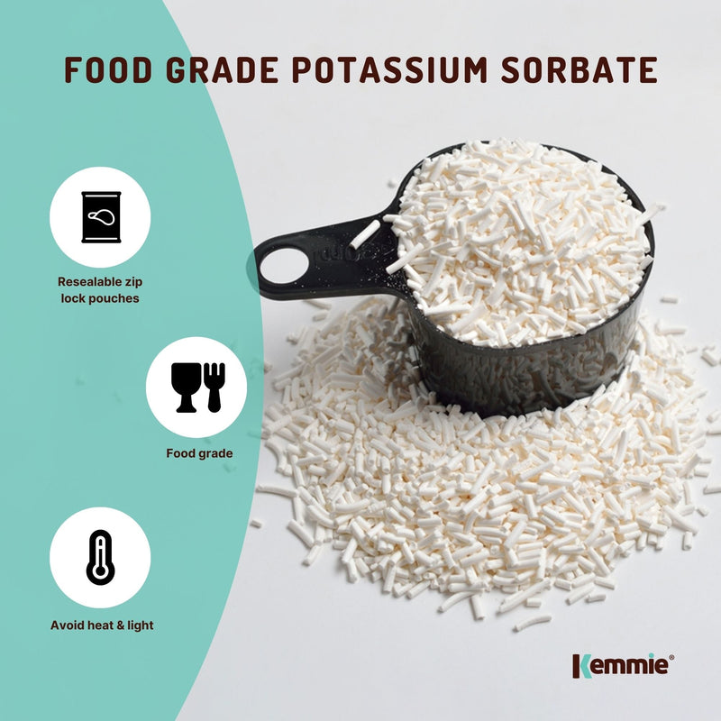 50g Potassium Sorbate Granules Food Grade Preservative Cosmetics Brew Skin E202 - NuSea