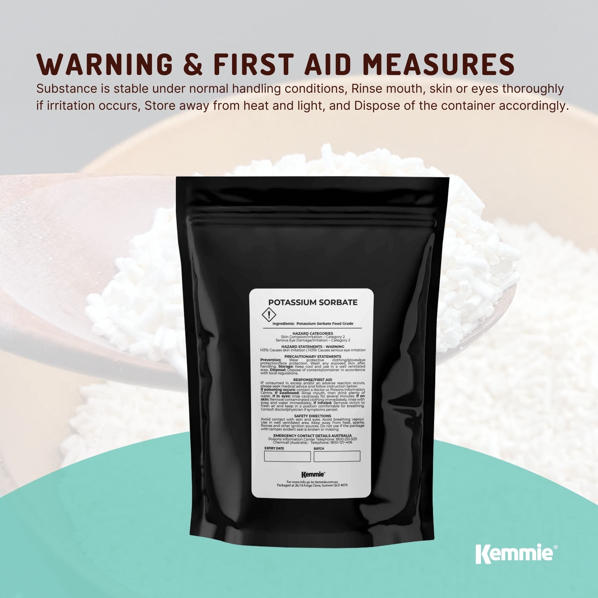 50g Potassium Sorbate Granules Food Grade Preservative Cosmetics Brew Skin E202 - NuSea