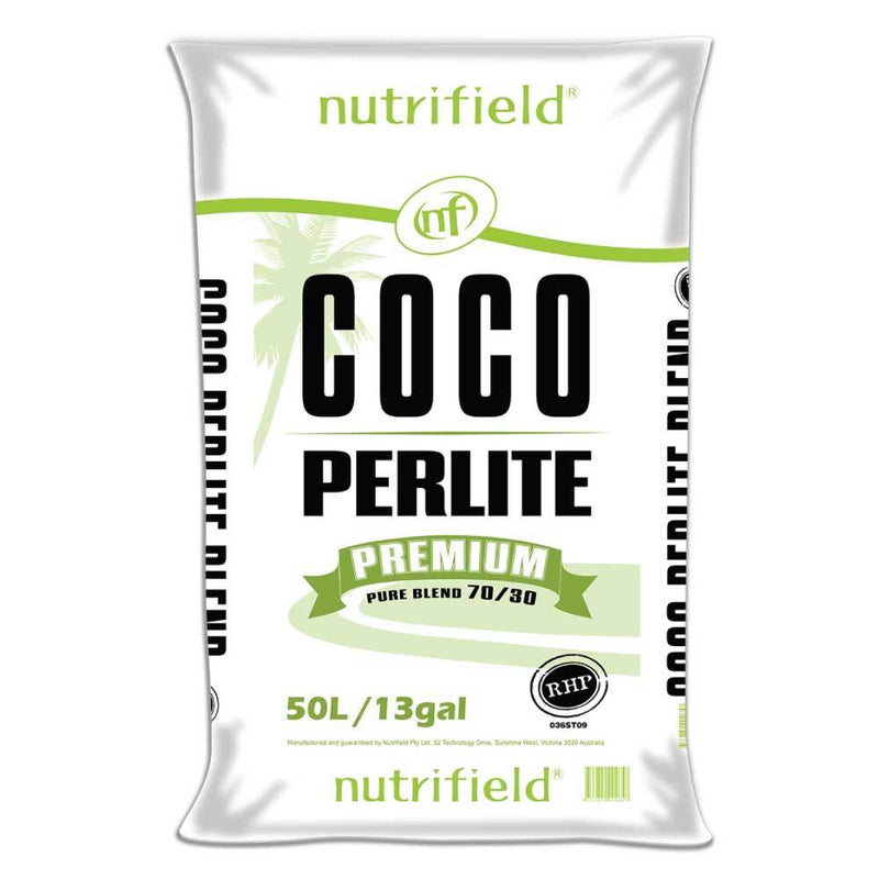 50L Coco Perlite Premium Nutrifield 70% Coir 30% Hydroponic Plant Growing Medium - NuSea