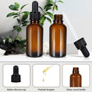 50ml (5 Pack) Amber Glass Dropper Bottle Liquid Essential Oils Bottle Bottles Leakproof Glass Tincture Bottles - NuSea