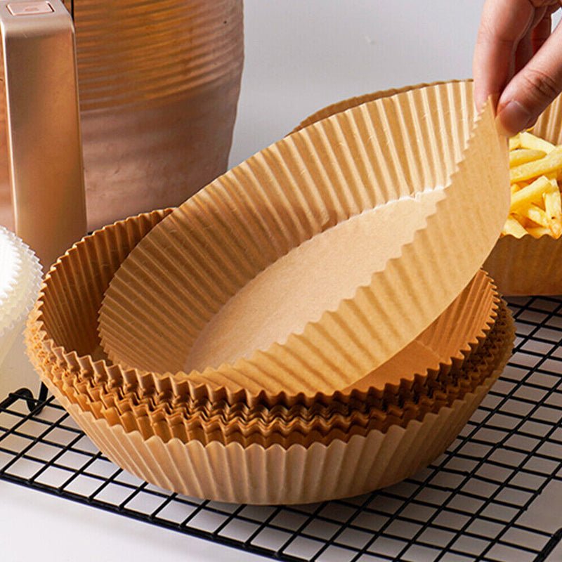 50pcs Air Fryer Disposable Non - Stick Pan Parchment Baking Paper Liner - Available in Round and Square - NuSea