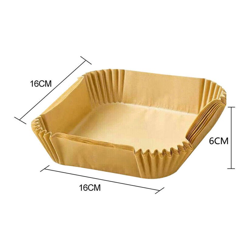 50pcs Air Fryer Disposable Non - Stick Pan Parchment Baking Paper Liner - Available in Round and Square - NuSea