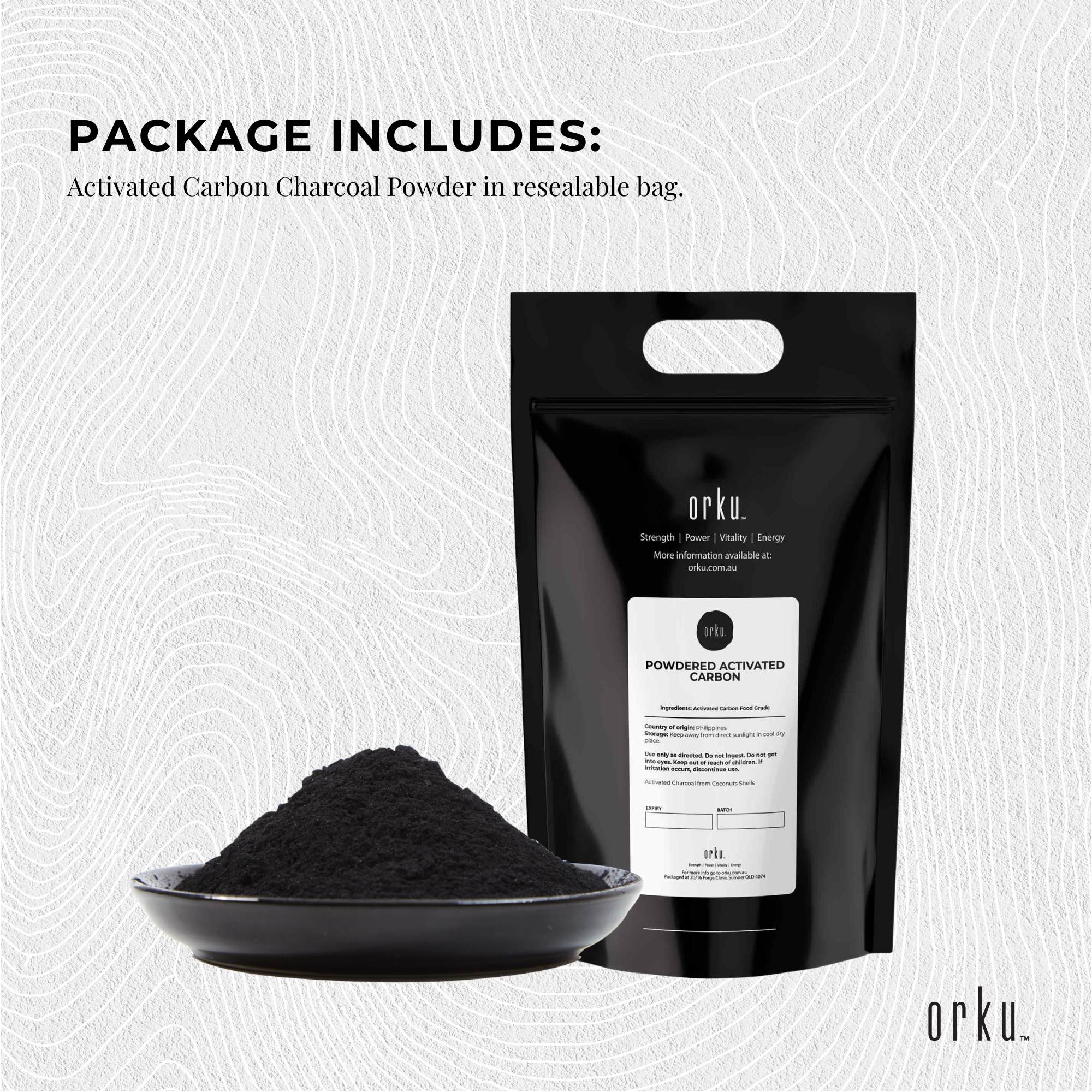 5Kg Activated Carbon Powder Coconut Charcoal - Teeth Whitening + Skin - NuSea