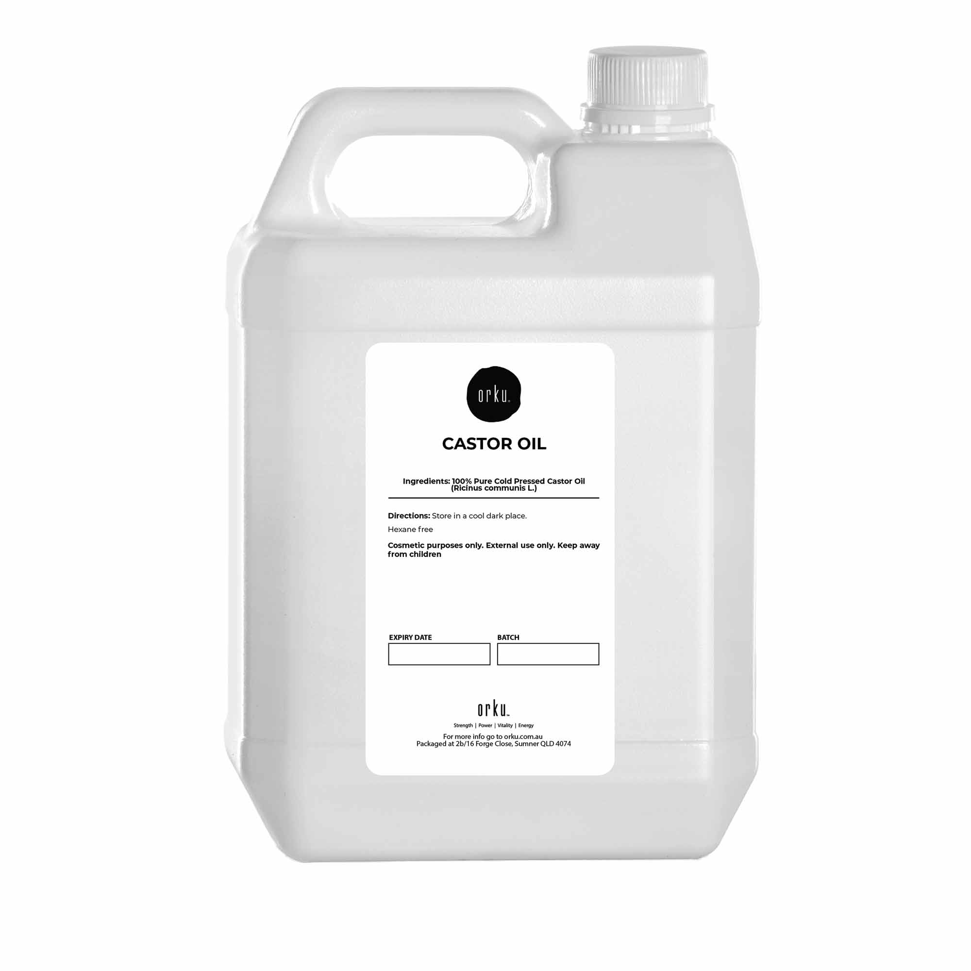 5L Castor Oil - Hexane Free Cold Pressed Skin Hair Care - NuSea