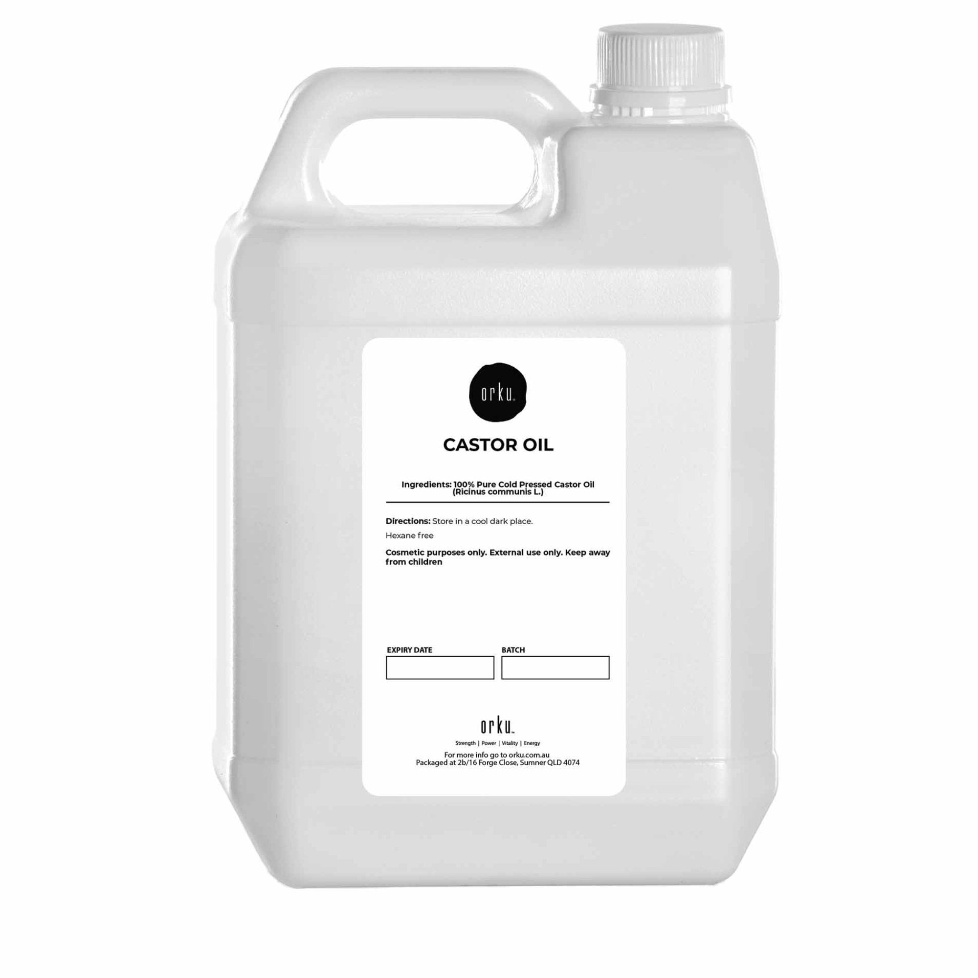 5L Castor Oil - Hexane Free Cold Pressed Skin Hair Care - NuSea