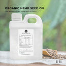 5L Organic Hemp Seed Oil - Cold Pressed Food Grade Healthy Oils Foods - NuSea
