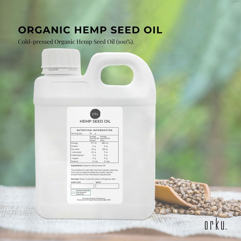 5L Organic Hemp Seed Oil - Cold Pressed Food Grade Healthy Oils Foods - NuSea