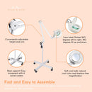 5x Magnifying Lamp Fluorescent Salon Light Glass Beauty Floor Stand Magnifier - NuSea