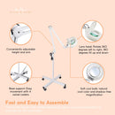 5x Magnifying Lamp Fluorescent Salon Light Glass Beauty Floor Stand Magnifier - NuSea