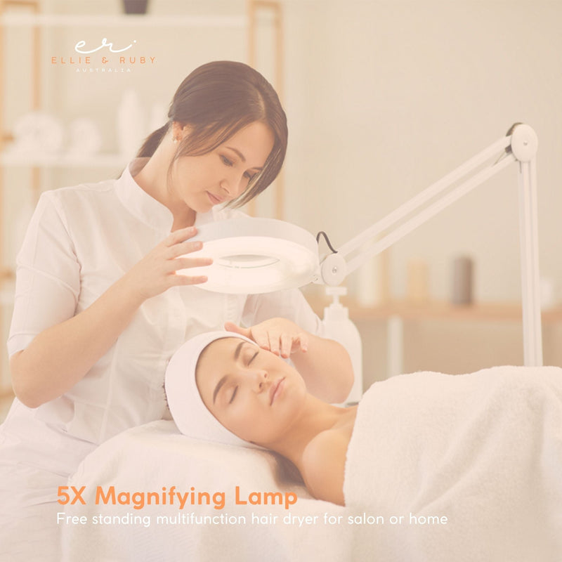 5x Magnifying Lamp Fluorescent Salon Light Glass Beauty Floor Stand Magnifier - NuSea