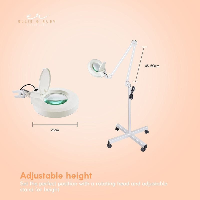 5x Magnifying Lamp Fluorescent Salon Light Glass Beauty Floor Stand Magnifier - NuSea