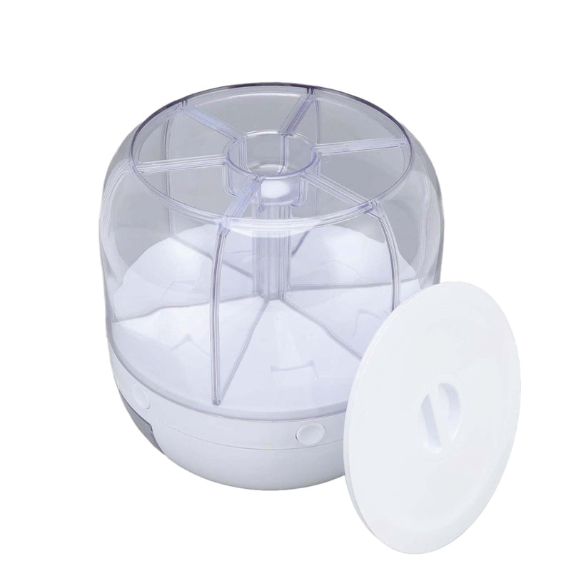 6 Grid Rotating Food Grain Dispenser 3.6L - Compartment Storage Container - NuSea