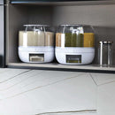 6 Grid Rotating Food Grain Dispenser 7.2L - Large Compartment Storage Container - NuSea