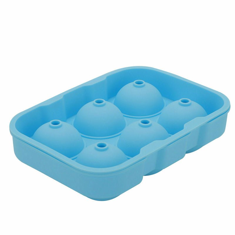6 Large Sphere Shape Cocktail Ice Molds Quick Release Ice Ball Maker - NuSea