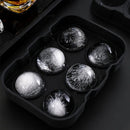 6 Large Sphere Shape Cocktail Ice Molds Quick Release Ice Ball Maker - NuSea