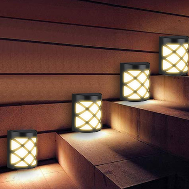 6 LED Outdoor Solar Wall Lights Garden Step Bright Light - NuSea