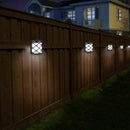 6 LED Outdoor Solar Wall Lights Garden Step Bright Light - NuSea