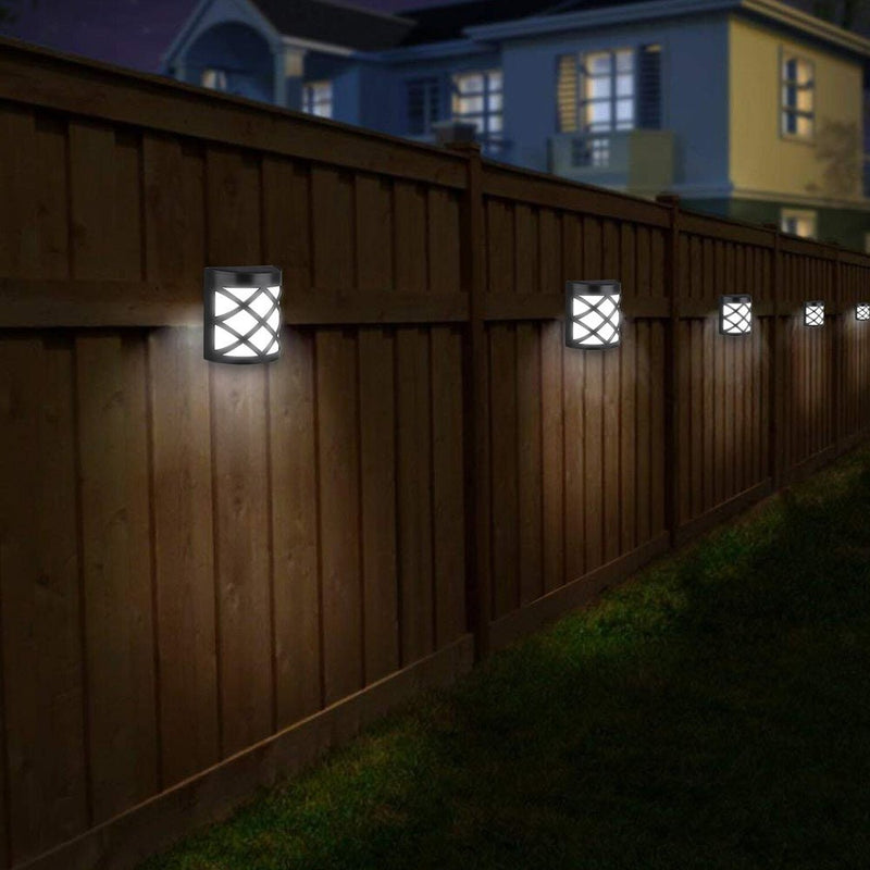6 LED Outdoor Solar Wall Lights Garden Step Bright Light - NuSea