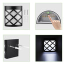 6 LED Outdoor Solar Wall Lights Garden Step Bright Light - NuSea