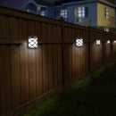 6 LED Outdoor Solar Wall Lights Garden Step Bright Light - NuSea
