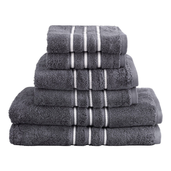 6 Pack Bath Towels Set Cotton Towel Grey - NuSea