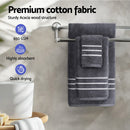 6 Pack Bath Towels Set Cotton Towel Grey - NuSea