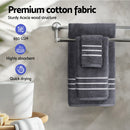 6 Pack Bath Towels Set Cotton Towel Grey - NuSea