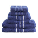 6 Pack Bath Towels Set Cotton Towel Navy - NuSea