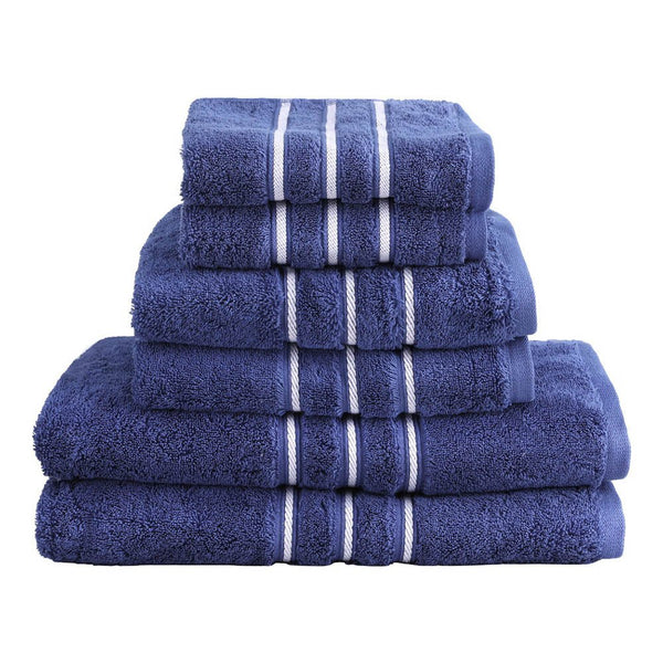 6 Pack Bath Towels Set Cotton Towel Navy - NuSea