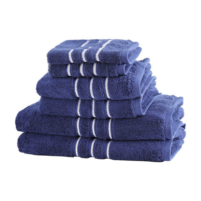 6 Pack Bath Towels Set Cotton Towel Navy - NuSea
