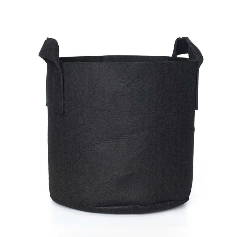 6 Pck 10 Gallon Fabric Flower Pots 38L Garden Planter Bags Black Felt Root Pouch - NuSea