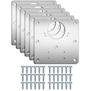 6 Pcs Kitchen Cupboard Door Cabinet Hinges Repair Plate Brackets Kit Fixing Screws - NuSea