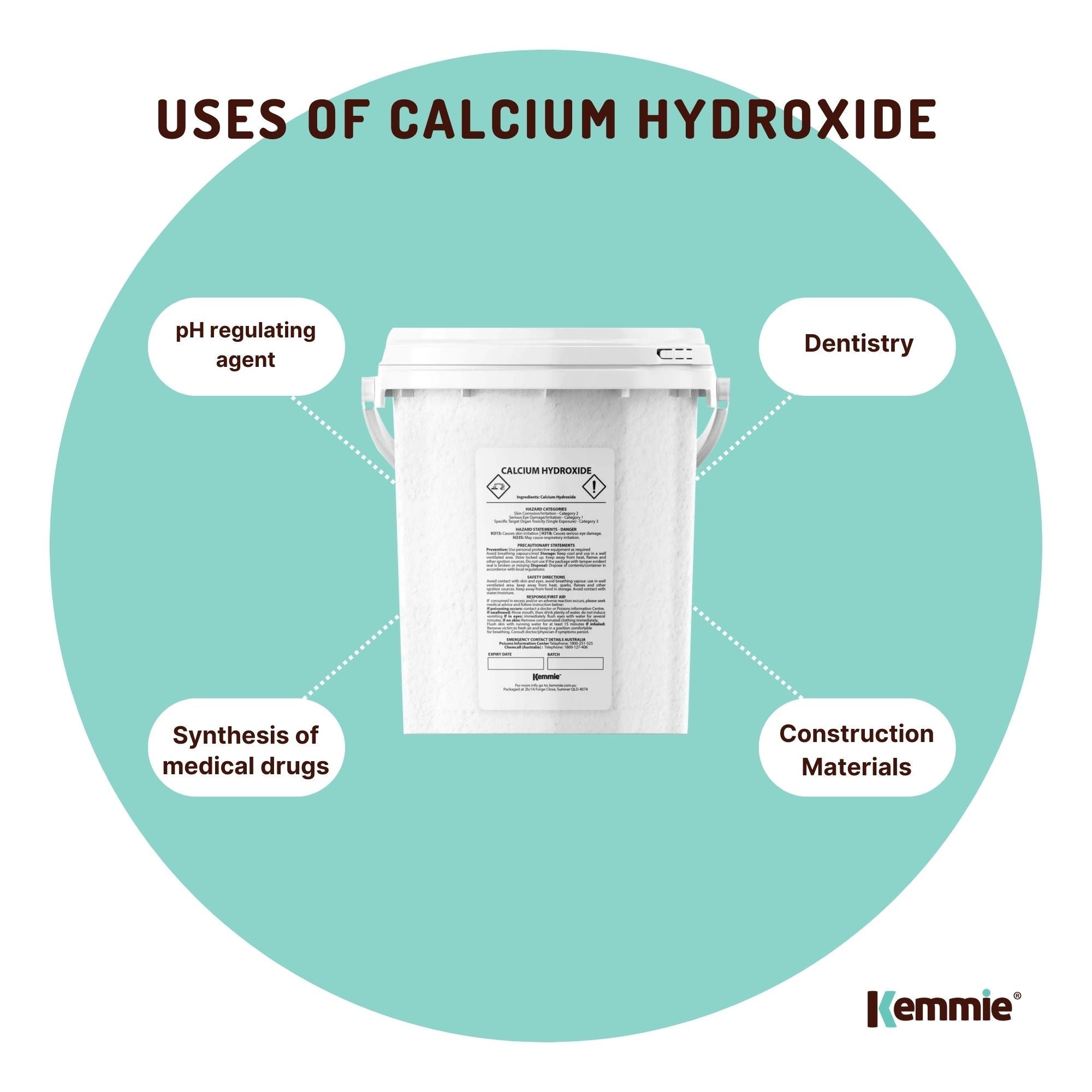 600g Food Grade Calcium Hydroxide Powder Tub FCC Hydrated Slaked Pickling Lime - NuSea
