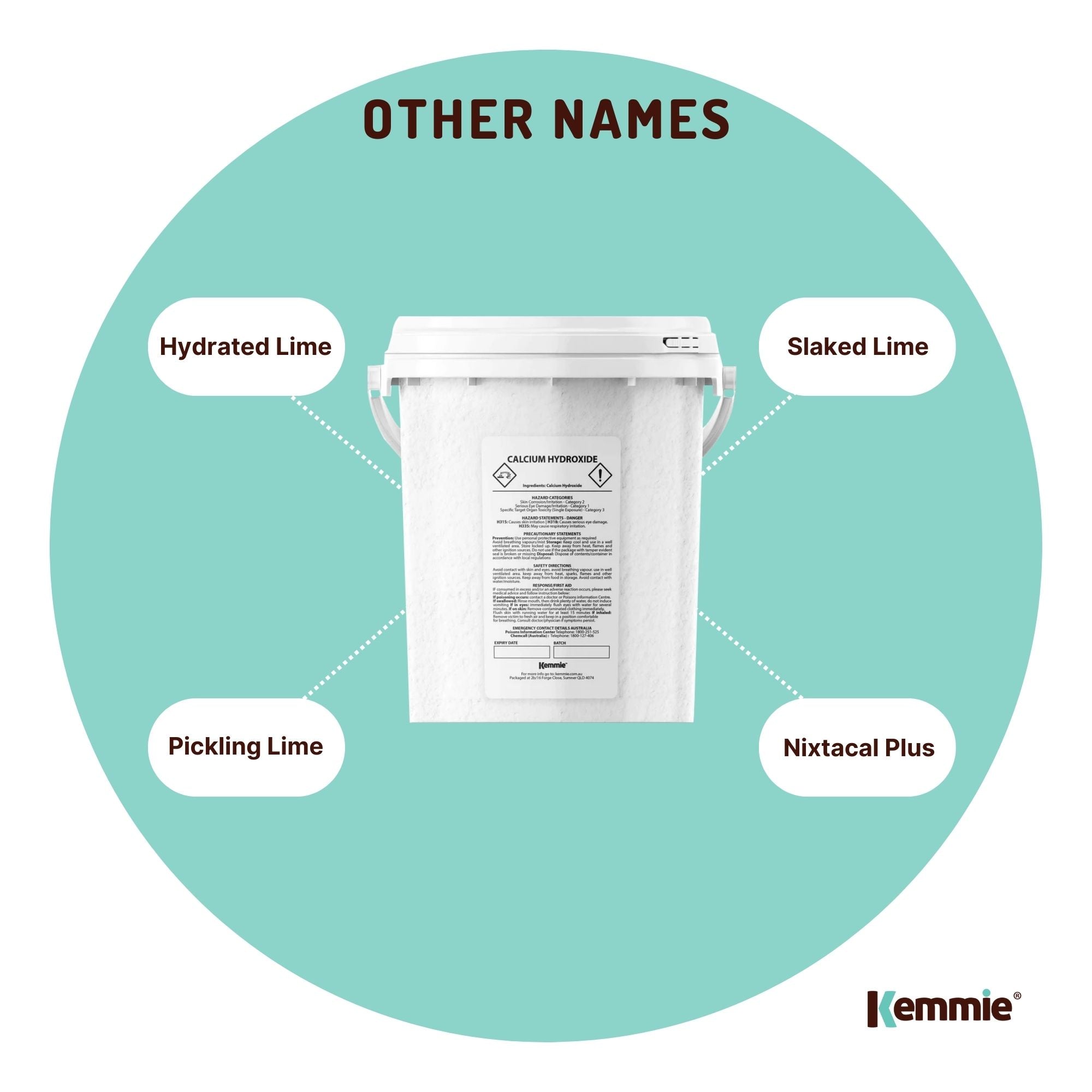 600g Food Grade Calcium Hydroxide Powder Tub FCC Hydrated Slaked Pickling Lime - NuSea