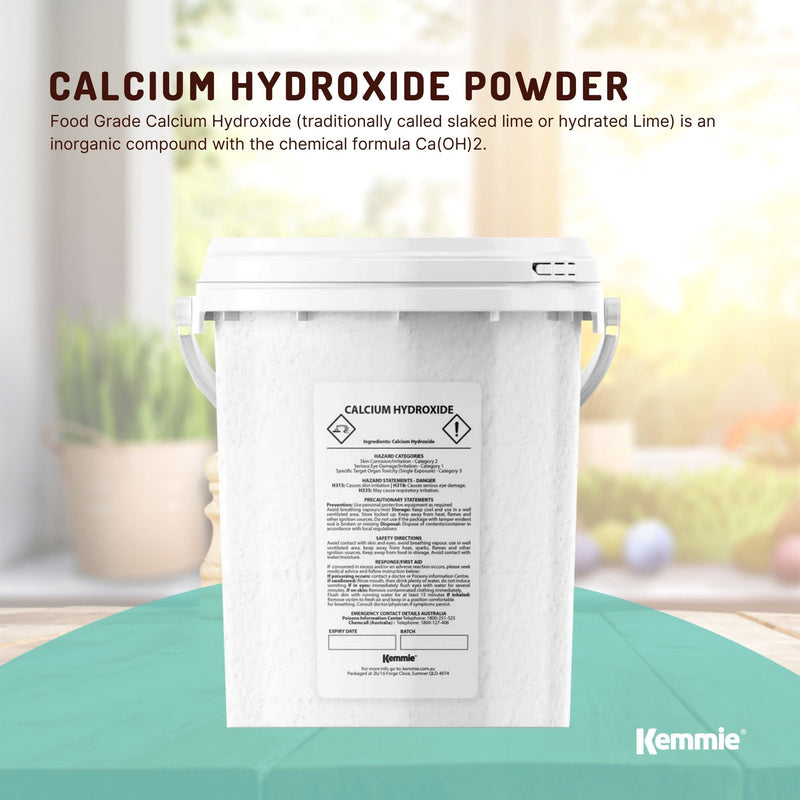 600g Food Grade Calcium Hydroxide Powder Tub FCC Hydrated Slaked Pickling Lime - NuSea