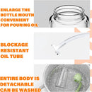 600ml 2 in 1 Glass Oil Sprayer Dispenser Kitchen Sprayz Cooking Baking Oil Bottle BBQ Spray Green - NuSea