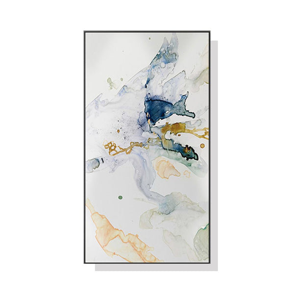 60cmx120cm Abstract Watercolour Style Black Frame Canvas Wall Art - NuSea