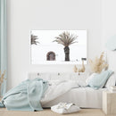 60cmx90cm European Palm Tree White Frame Canvas Wall Art - NuSea