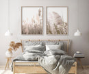 60cmx90cm Pampas Grass 2 Sets Wood Frame Canvas Wall Art - NuSea